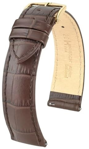 Hirsch Uhren-Armband Duke L 22 mm Leder Dunkelbraun 01028010-2-22