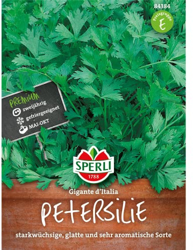Sperli Petersiliensamen Gigante d'Italia 84384, Kräutersaat | Aromatisch, Aussaat ab Haus, für Beet, Freiland & Topf