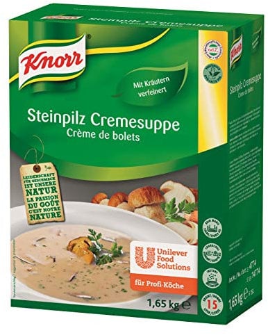 Knorr Steinpilz Cremesuppe Trockenmischung (natürlicher Pilzgeschmack mit Kräutern verfeinert) 1er Pack (1 x 1,65kg)
