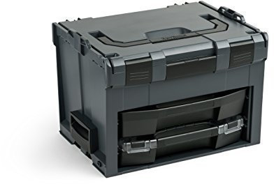 Bosch Sortimo LS-Boxx 306 Werkzeugkoffer Set in Anthrazit | mit i-Boxx 72 schwarz bestückt mit Insetboxen Set H3 und LS-Schublade 72 schwarz leer