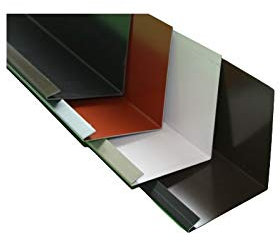 Wandanschlußblech 1 m lang Aluminium farbig 0,8 mm (klein, Anthrazit RAL 7016)