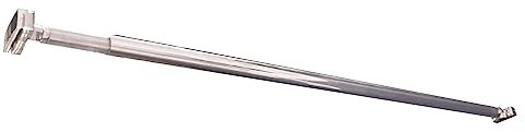 ONDÉE, Barre de Fixation Murale Extensible, Longueur 69 à 120cm, Pour Parois de Douche 8mm, Barre Orientable avec Pivots Intégrés, Aluminium Chromé