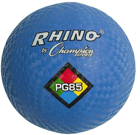 Champion Sports Rhino Playground Balls 8.5D - Two Ply, Nylon Wound, BLUE