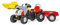 Rolly Toys Steyr 6165 CVT Trettraktor mit Lader und Anhänger (rollyKid, Traktor; Flüsterlaufreifen; Hänger und Schaufellader; rot / gelb) 23936