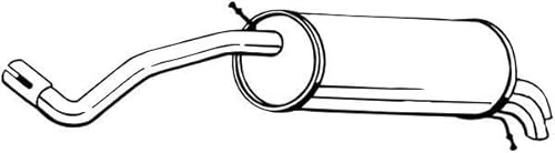 BOSAL Endschalldämpfer 233-333 | Kompatibel mit: SEAT IBIZA III, SKODA FABIA I, FABIA I Stufenheck, FABIA II, VW POLO, POLO IV Stufenheck