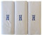 Herren/Männer 3er Pack Taschentücher, schlicht weiß mit Namensinitiale aus 1 Buchstaben, H