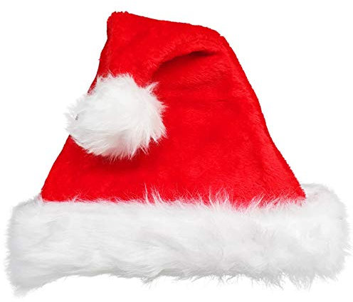 Ciffre Weihnachtsmütze Mütze Weihnachten Weich Nikolausmütze Dicker Fellrand aus Plüsch Top Qualität Neue Qualität 100% Super Warm