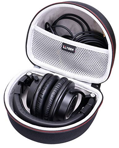 LTGEM EVA Hard Bag Storage Carrying Travel Case for Audio-Technica ATH-M50X / M50 / M70X / M40X / M30X / M50X Professional Studio Monitor Headphones.
