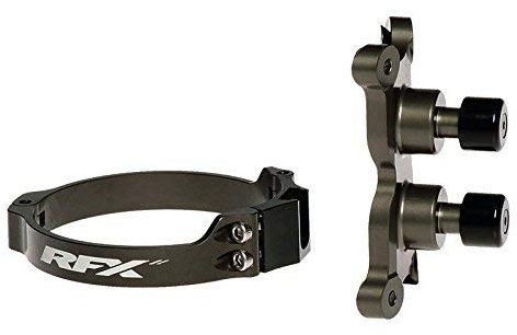 RFX FXLA 50101 99HA Doble Botón Lanzamiento Contol KTM SX/Sxf/Exc/Exc-F125-525 03, anodizado duro, 53,4 mm