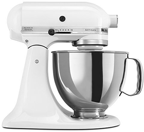 KitchenAid Artisan 5Qt - Batidora (Batidora de varillas, Blanco, Acero inoxidable, 325 W)