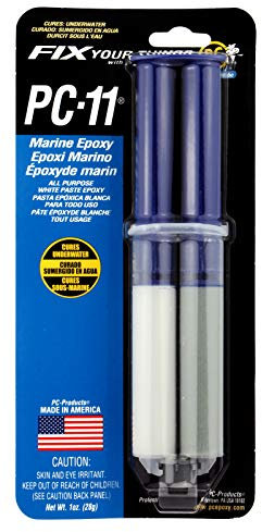 PC Products 10112 PC-11 2-teilige Epoxidkleberpaste in Marinequalität, 28,3 g Applikatorspritze, gebrochenes Weiß