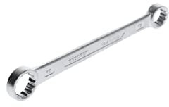 GEDORE Llave de doble anillo, Ancho de llave 13+17 mm, Recta, Plana, Fina, De doce cantos, Perfil UD, Llave, 4 13X17
