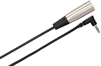 Hosa XVM-115M, Camcorder Microphone Cable, Right-angle 3.5 mm TRS to XLR3M, 15 ft