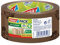 tesapack Eco & Strong - Umweltschonendes Paketband aus 100% recyceltem Kunststoff, UV- und alterungsbeständig - Braun bedruckt - 66 m x 50 mm