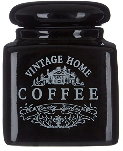 Premier Housewares Vintage Home Coffee Canister - Black