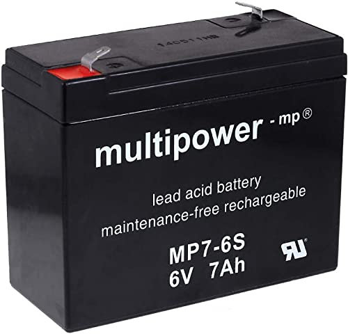 akku-net Bleiakku (multipower) MP7-6S, 6V, Lead-Acid