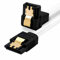 BIGtec 0,15m SATA Kabel S-ATA III Datenkabel Anschlusskabel transparent Winkel HDD SSD 6GBit/s Stecker L-Type/L-Type 90° 15cm vergoldet gerade/gewinkelt serial ATA Verriegelung SATA-3