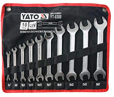 YATO YT-0380 - doble abierta la llave inglesa llave de boca fija 6-27mm 10pcs