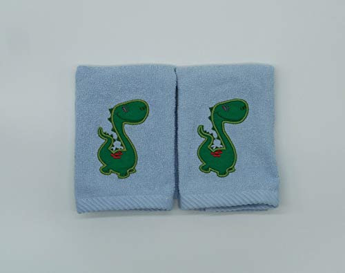 2 Stück Dinosaurier-Waschlappen.