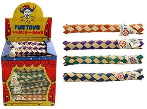 Henbrandt Bamboo Finger Traps Box of 72 - Bulk Wholesale Childrens Party Bag Favour Filler Fete Lucky Dip Prizes Toys