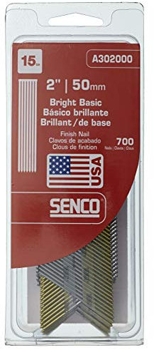 Senco A302000 15-Gauge by 2-Inch Bright Basic Finish Nail