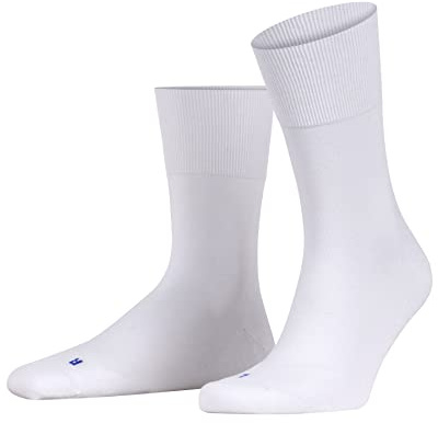 FALKE Unisex Run U So Cotton Plain Socks 1 Pair, White 2000, 4-5
