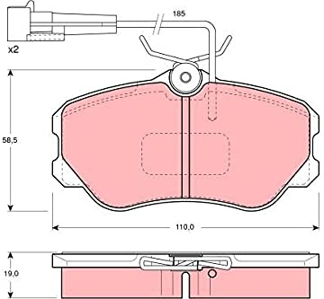 TRW GDB1095 Bremsbelagsatz, Scheibenbremse - (4-teilig)