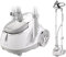 SALAV GS45-DJ Piroscafo per Indumenti Verticale Professionale con rotelle, Gancio Extra Largo Multifunzione, Spazzola per Tessuti e Mini pagaia da Stiro, 1500 Watt, Argento