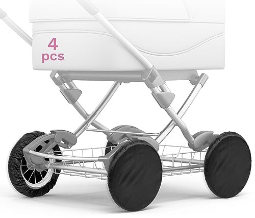Baby Comfort Universal-Schutzabdeckung für Kinderwagenreifen, für vorne und hinten, 4 Stück