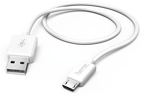 Hama 00173628 1.4 m USB A Micro USB B Male USB Cable – USB Cable (1.4 m, USB A Micro USB B Male, 2.0, male/male, white)