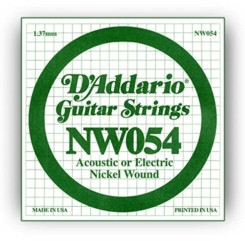 D'Addario NW054 Nickel Wound Electric Guitar Single String, .054