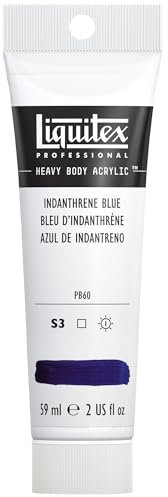 Liquitex 1045322 Professional Heavy Body Acrylfarbe in Künstlerqualität mit ausgezeichneter Lichtechtheit in buttriger Konsistenz, 59ml Tube - Indanthrene Blau