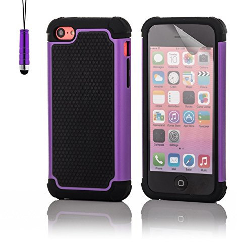 32nd Custodia Protettiva ibrida copertura anti-urti case cover per Apple iPhone 5 5S SE (2016) - Porpora