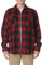 Wrangler Authentics Men's Long Sleeve Plaid Fleece Jacket Button Down Shirt, Red Buffalo Plaid, XL UK