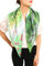 Prettystern Damen Handrolliert Seidentuch Kunst-motiv Seerosen Grün-weiß 90 Cm Tuch Monet 100% Seide P067