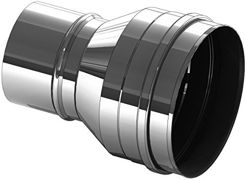 Schornstein Erweiterung von Ø150 mm auf Ø180mm in Rauchgasrichtung; 0,6mm Wandstärke, Edelstahl, EW einwandig