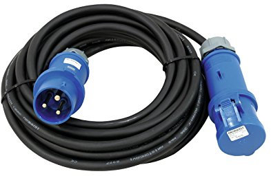PSSO 30245607 CEE-Verlängerungskabel Kabel 10m, 32A, Typ F, blau, für Geräte mit CEE 32A 3-poliger Steckdose