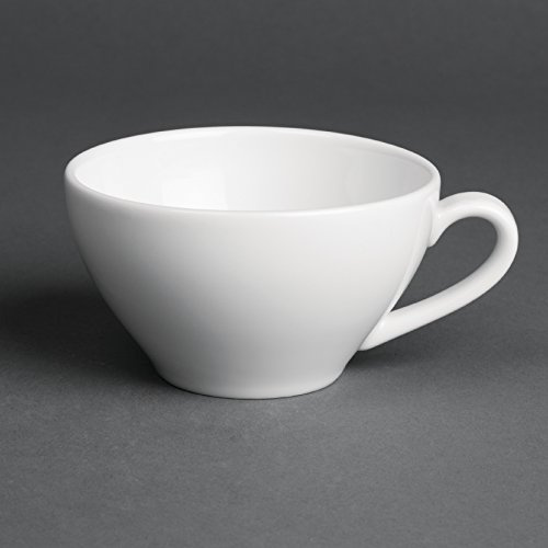 12X Royal Porcelain Classic White Tea Cups 230ml Coffee Espresso Milk Jugs