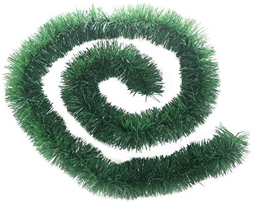 Annastore 6 x Weihnachtsgirlande mit Schneespitze oder Ohne für Innen und Außen - in sechs Teilstücken - Dekogirlande Tannengirlande (6 Stück ohne Schneespitze Ø 9 cm, 180 x 9 cm/pro Stück)