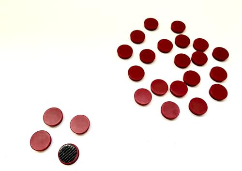 Scribble Colourful Round Refrigerator Magnets, 30mm Office Magnets (24 Pack), Perfect for Whiteboards, Lockers & Fridges (Red)