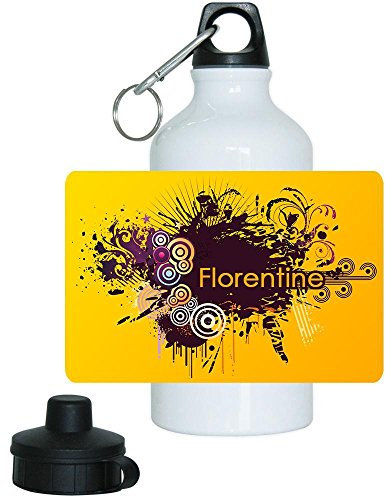 Eurofoto Trinkflasche mit Namen Florentine und schönem Motiv mit Kreisen für Mädchen