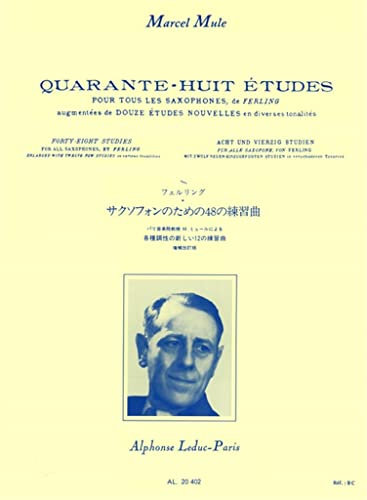 48 ETUDES D'APRES FERLING (NVLLE ED.AUGMENT.DE 12 ETUDES NOUVELLES)SAXOPHONE
