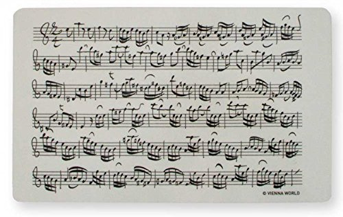 Vienna World Schneidebrett Notenblatt weiß - Schönes Geschenk für Musiker