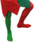 Elf Tights Childs Christmas Fancy Dress Kids Unisex Xmas Accessory Red Green Santas Helper Cheeky Elves (Xlarge 11-14 Years)