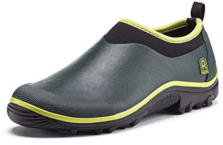 Rouchette Herren Trial Gartenschuh Gummistiefel (42 EU, Grün)