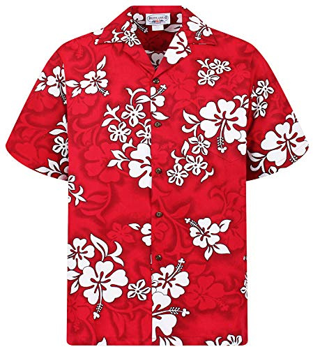 PLA Original Hawaiihemd 64, Rot, 4XL