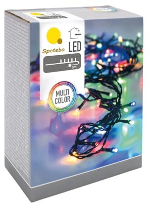 LED Lichterkette bunt - 180 LED / 13,5 m - Multi Color Weihnachts Beleuchtung - Advent Winter Deko für den Innen- und Außenbereich mehrfarbig