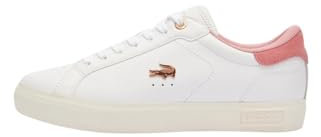 Lacoste Herren Low-Top Sneaker T-Clip 0120 2 SMA, Männer Halbschuhe,schnürschuhe,schnürer,Business,Freizeit,WHT/LT PNK (1Y9),39 EU / 5.5 UK