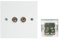 Double Tv Coaxial Aerial Wall Socket Plate