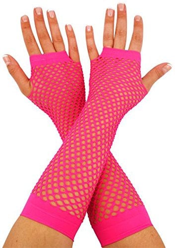 Florsol Gloves Fishnet NEON PINK